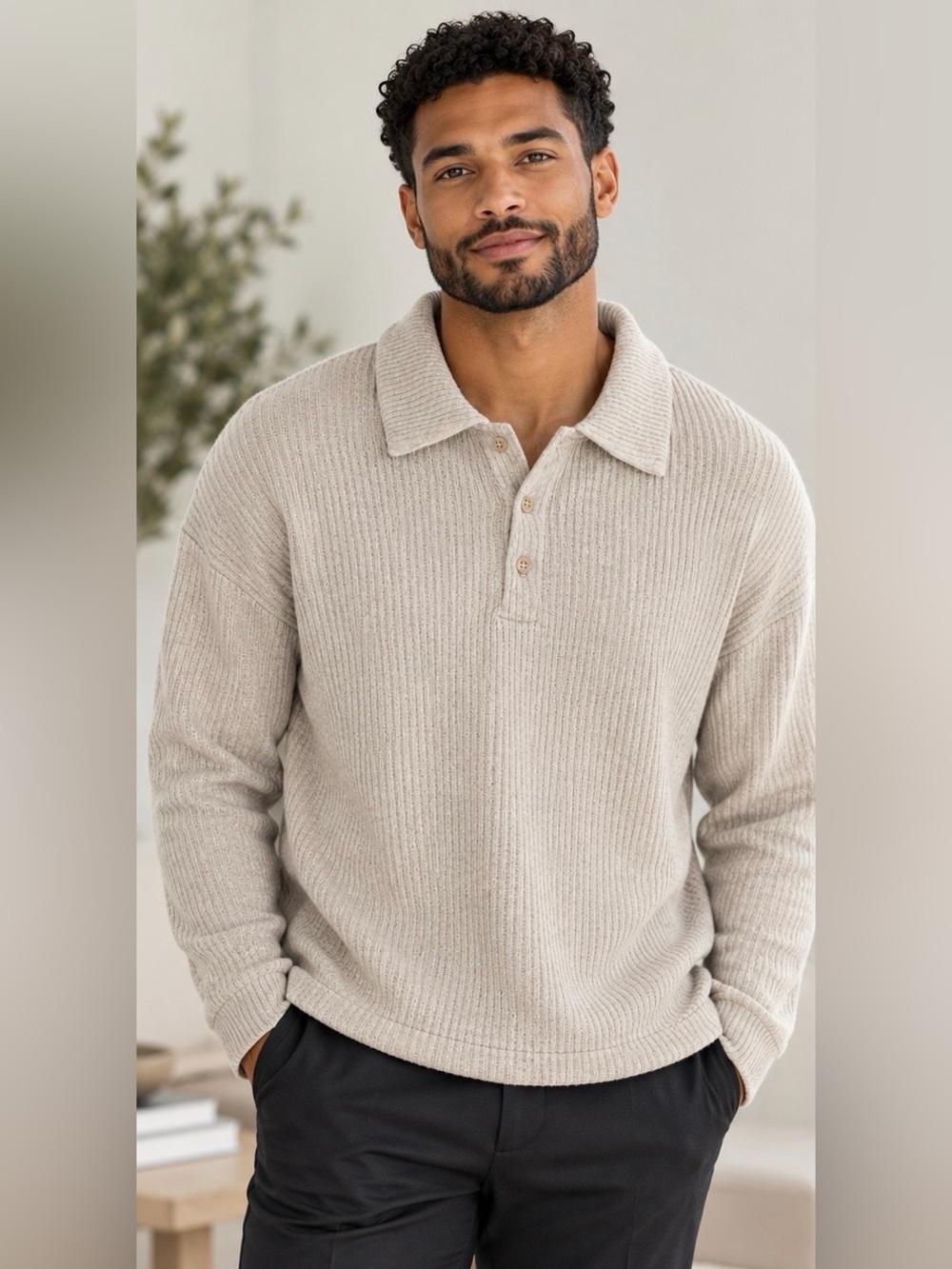 Simply Southern Polo Knit Pullover In Toffee NWT